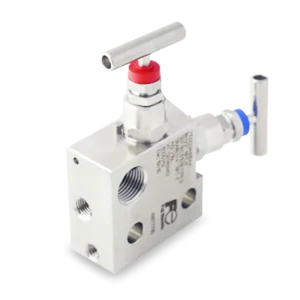 Fuji Electric 2 vožtuvų kolektorius manometriniam slėgio jutikliui